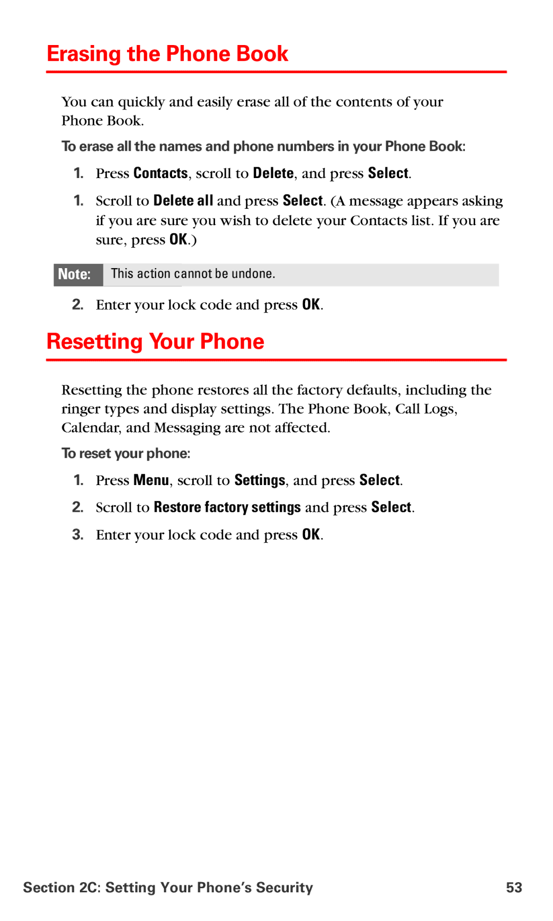 Nokia PM 3205 manual Erasing the Phone Book, Resetting Your Phone, Scroll to Restore factory settings and press Select 