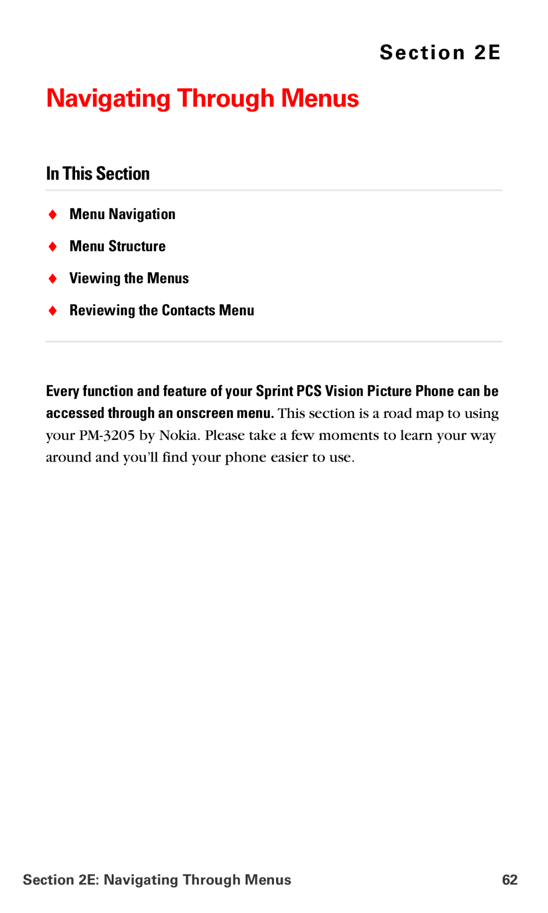 Nokia PM 3205 manual Navigating Through Menus 