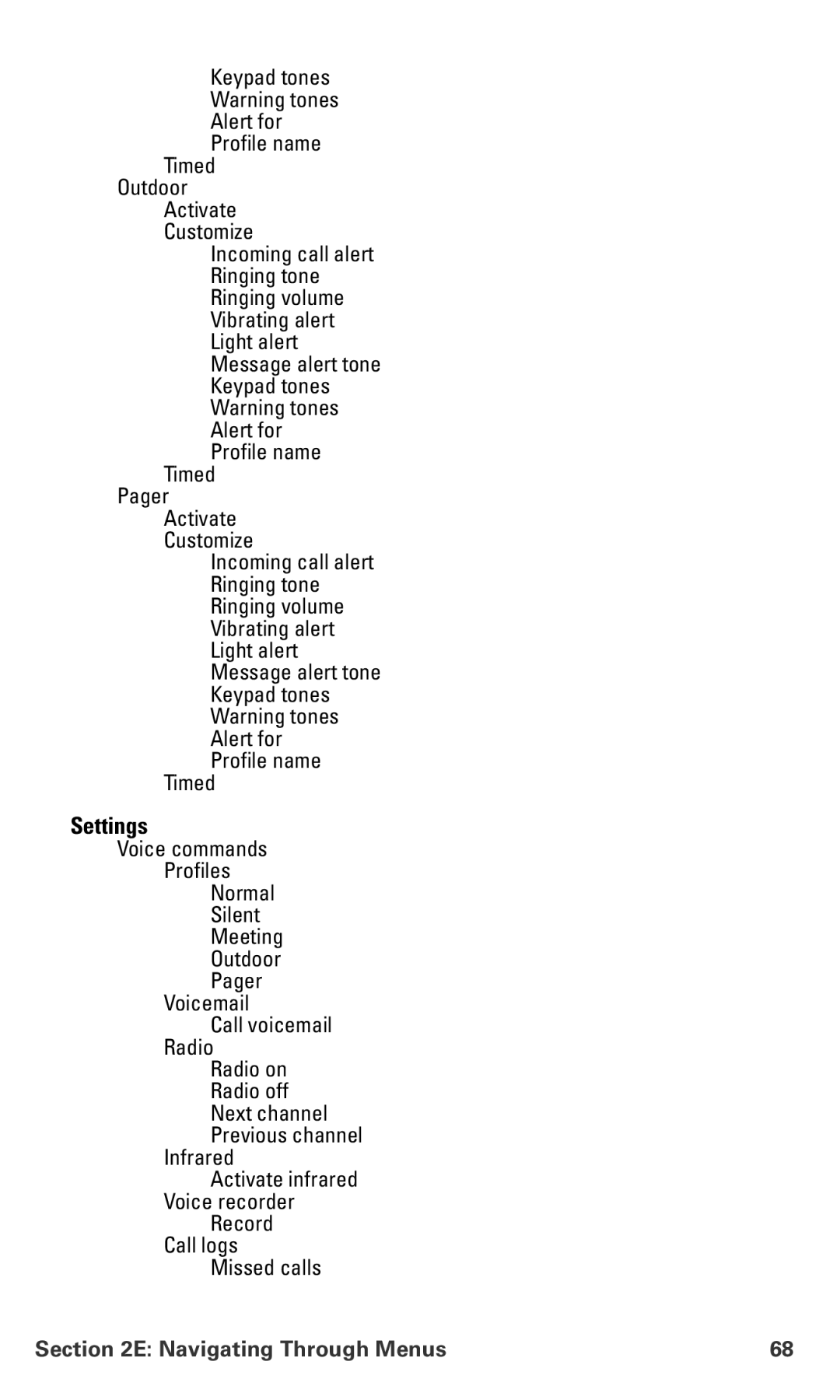 Nokia PM 3205 manual Settings 