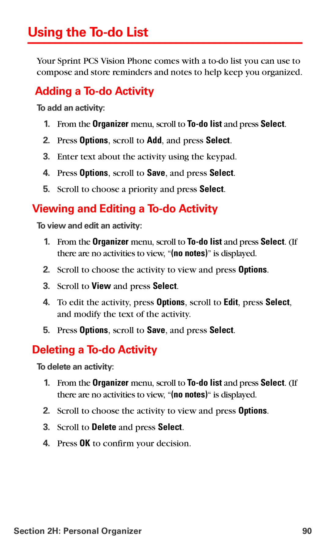 Nokia PM 3205 manual Using the To, Adding a Too Activity, Viewing and Editing a To Activity, Deleting a Too Activity 