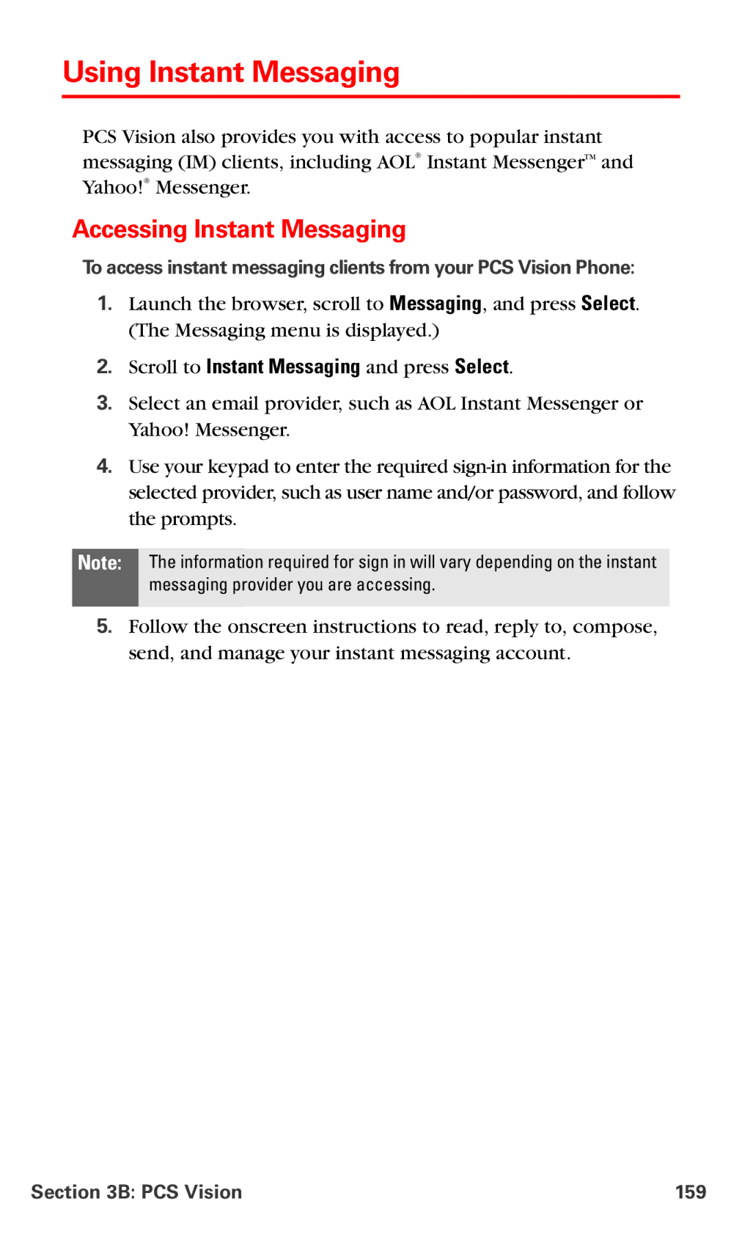 Nokia PM-6225 manual Using Instant Messaging, Accessing Instant Messaging, Scroll to Instant Messaging and press Select 