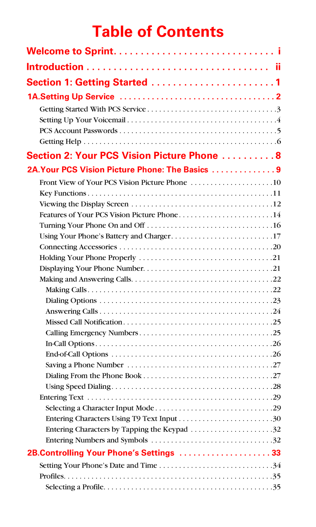 Nokia PM-6225 manual Table of Contents 