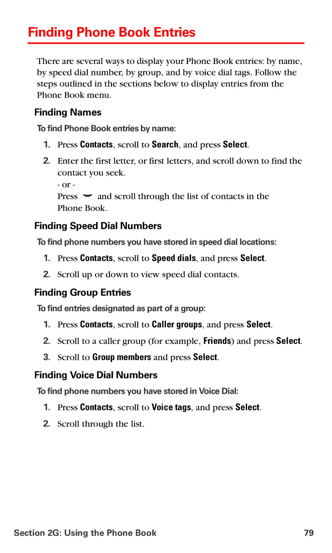 Nokia PM-6225 manual Finding Phone Book Entries, Finding Names, Finding Speed Dial Numbers, Finding Group Entries 