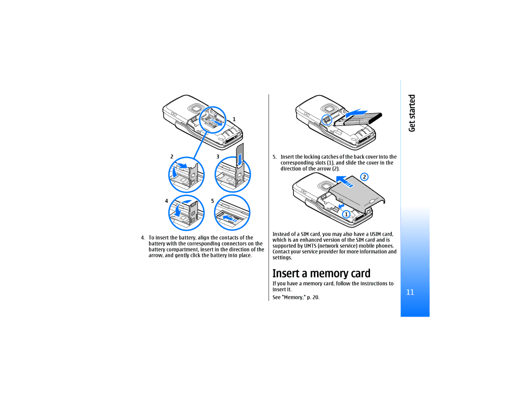 Nokia RM-10 manual Insert a memory card 