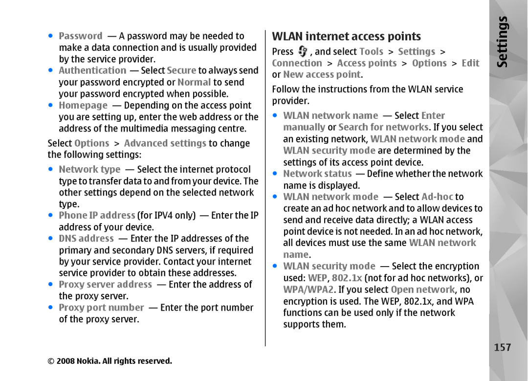 Nokia RM-320 manual 157 