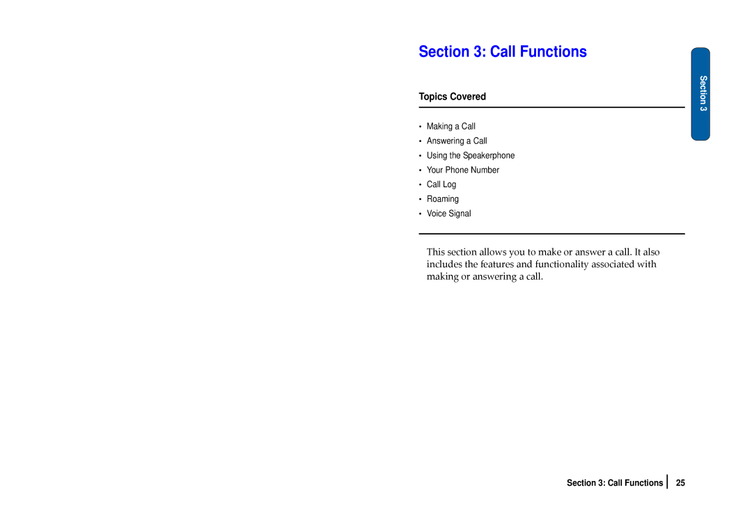 Nokia SCH-i830 manual Call Functions 