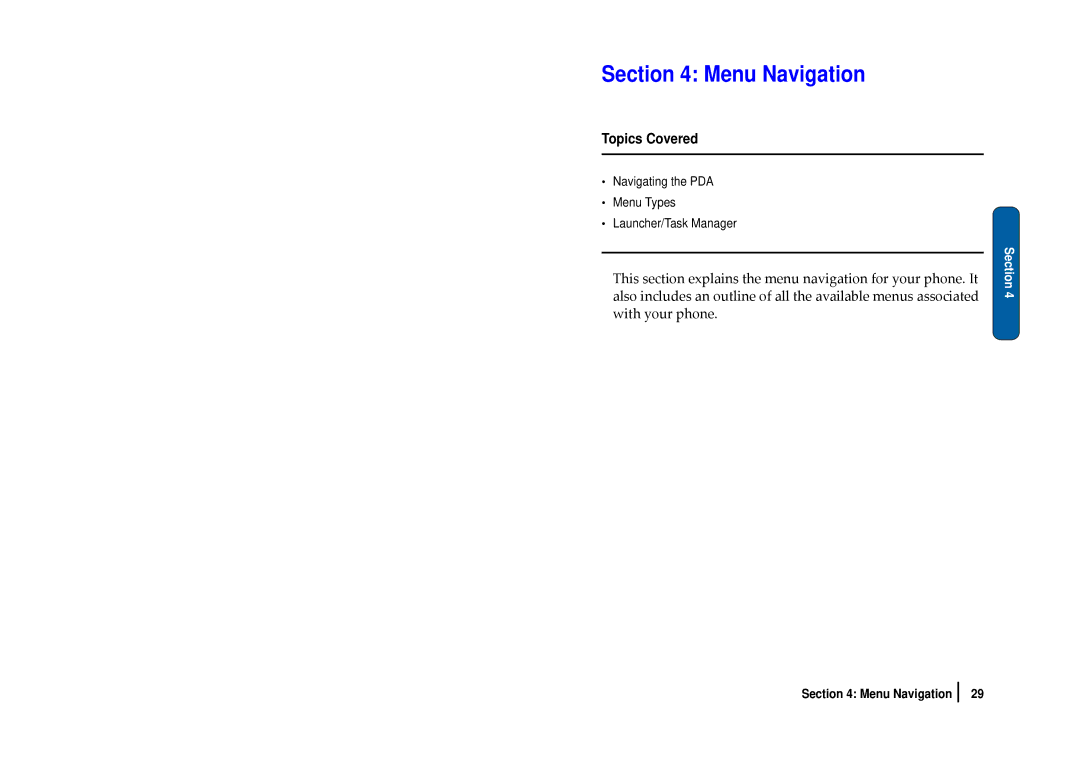 Nokia SCH-i830 manual Menu Navigation 