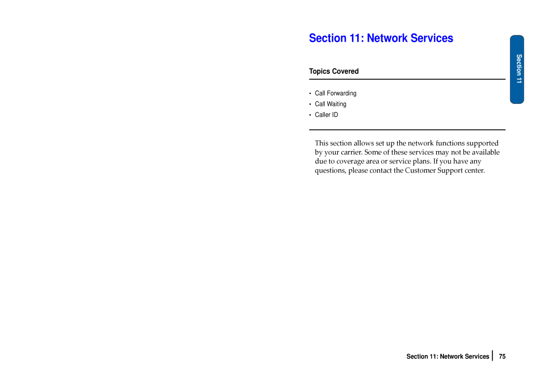 Nokia SCH-i830 manual Network Services 