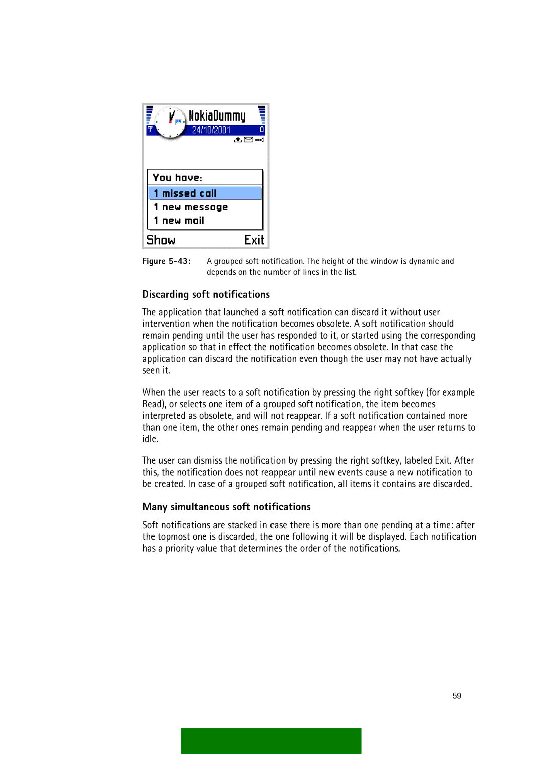 Nokia Series 60 manual Discarding soft notifications, Many simultaneous soft notifications 