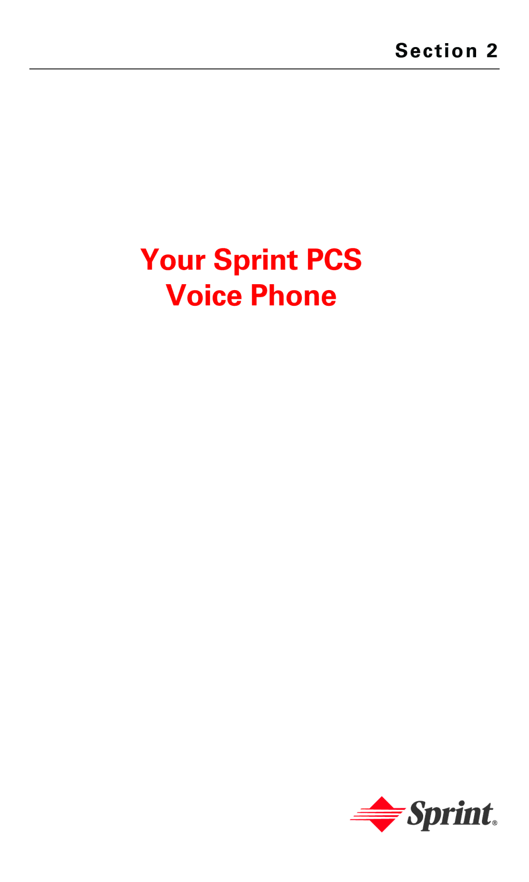 Nokia V-6016i manual Your Sprint PCS Voice Phone 