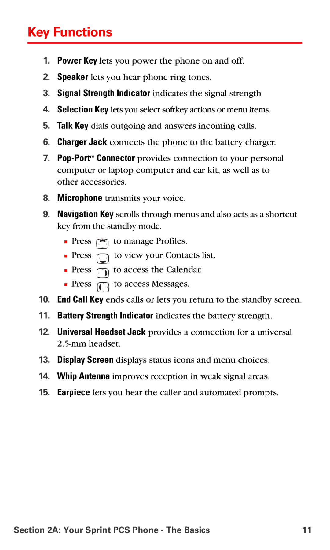 Nokia V-6016i manual Key Functions 