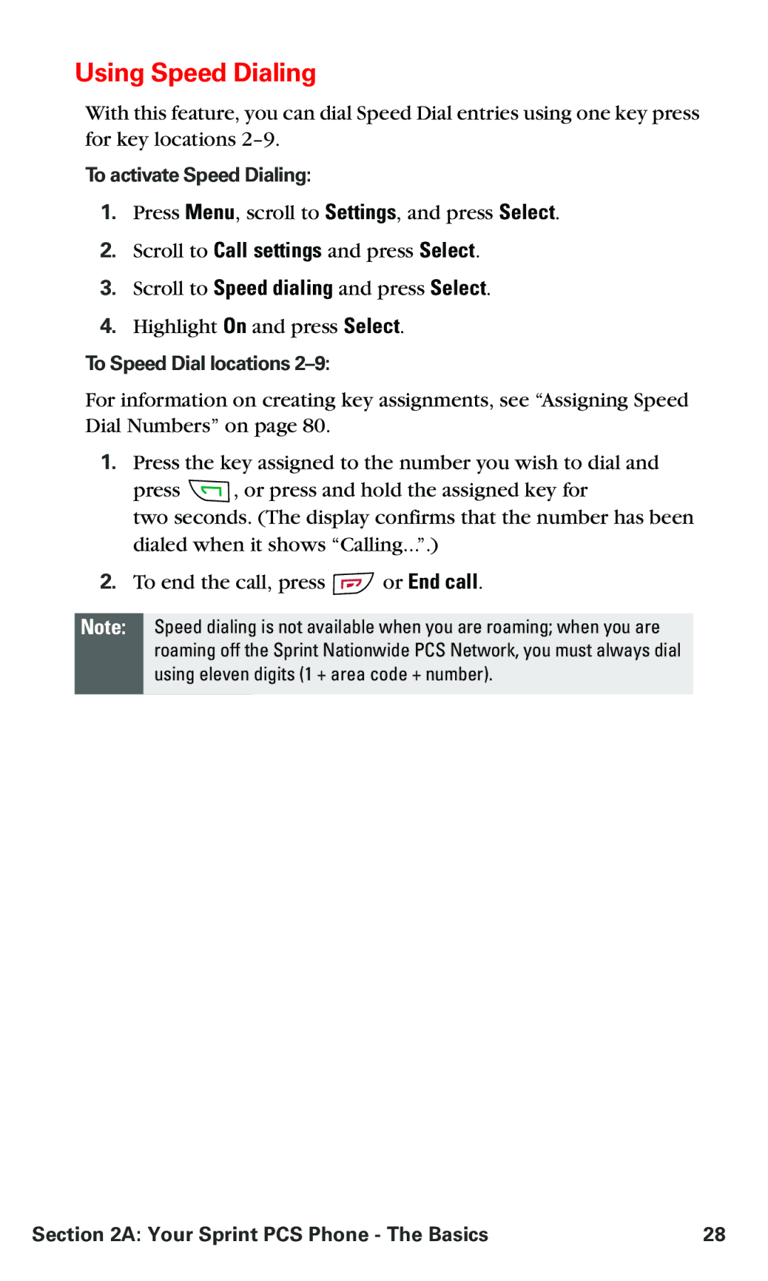 Nokia V-6016i manual Using Speed Dialing, To activate Speed Dialing, To Speed Dial locations 