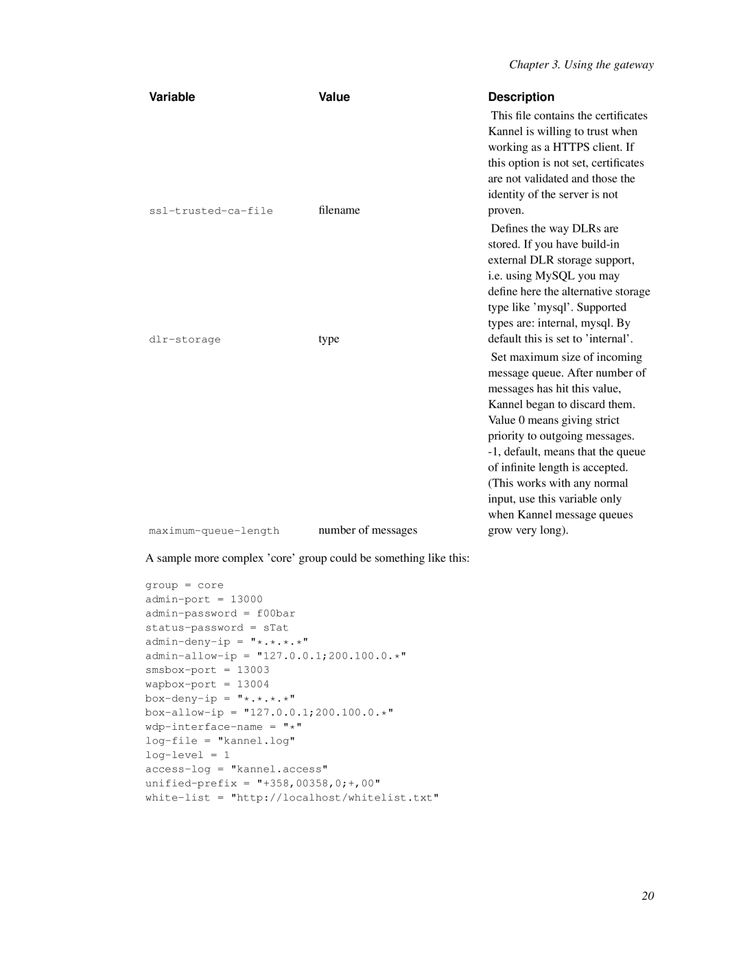 Nokia WAP and SMS gateway Kannel is willing to trust when, Working as a Https client. If, Are not validated and those 