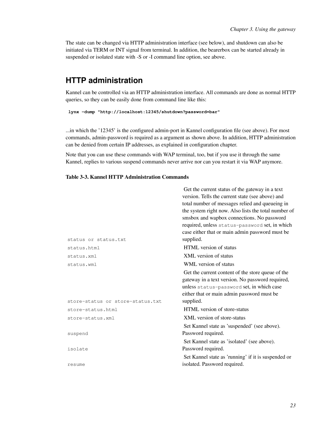 Nokia WAP and SMS gateway manual Http administration 