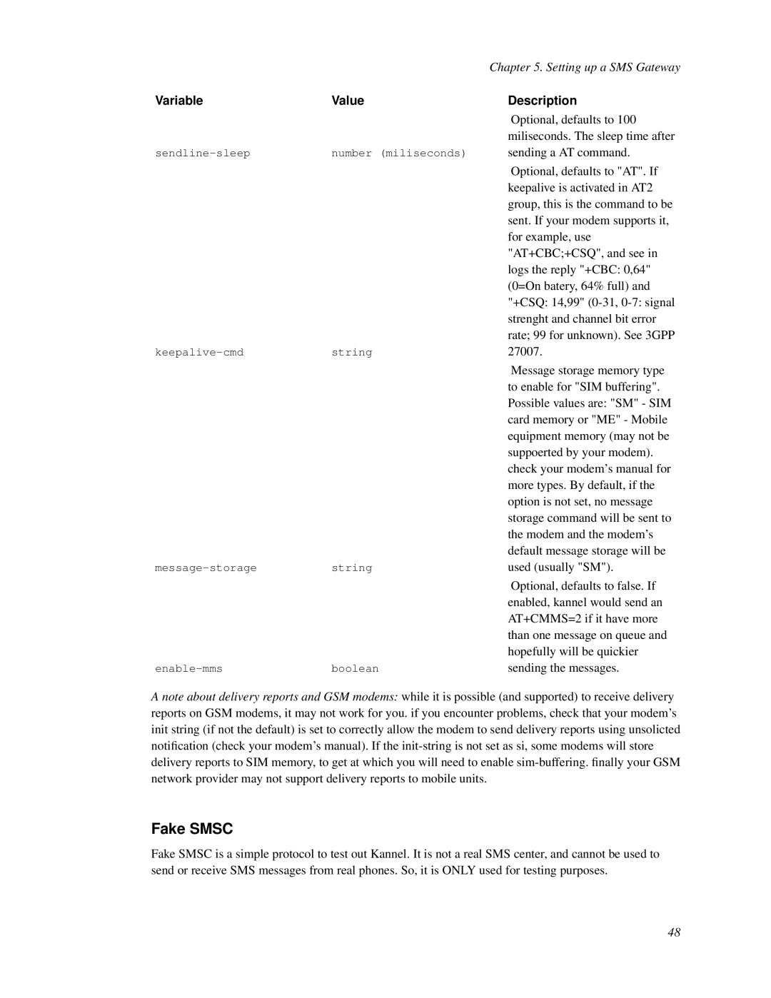 Nokia WAP and SMS gateway manual Fake Smsc 