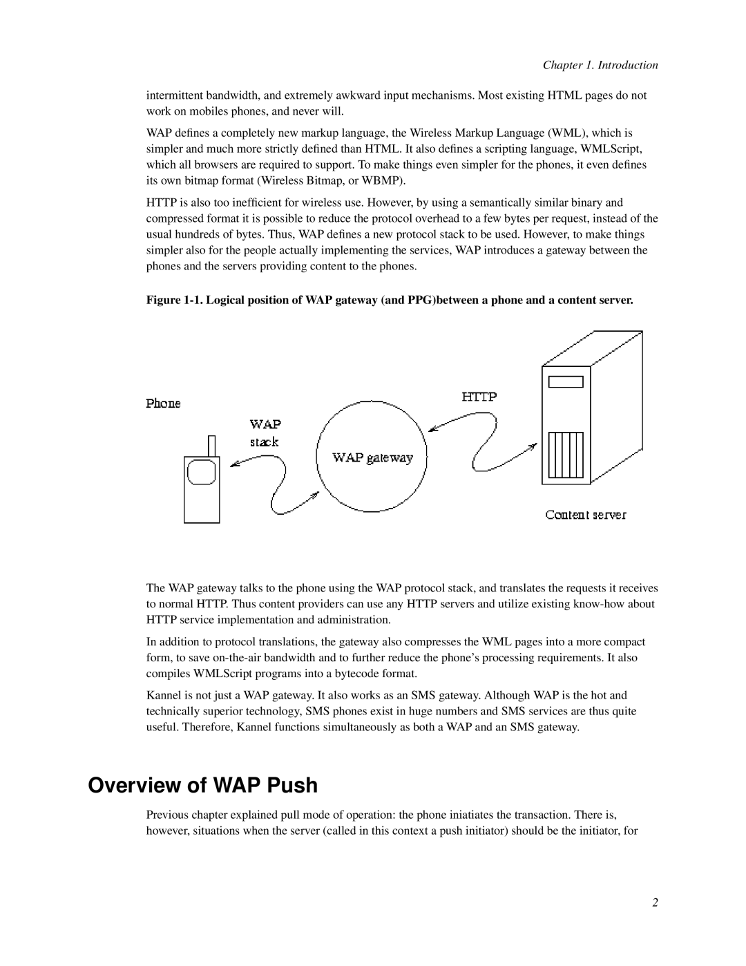 Nokia WAP and SMS gateway manual Overview of WAP Push 