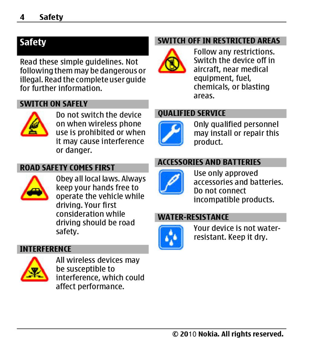 Nokia X3-00 manual Safety, Only qualified personnel may install or repair this product 