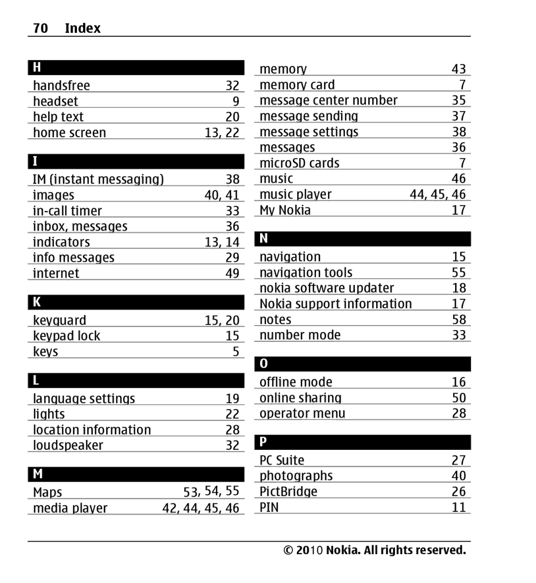 Nokia X3-00 manual Pin 