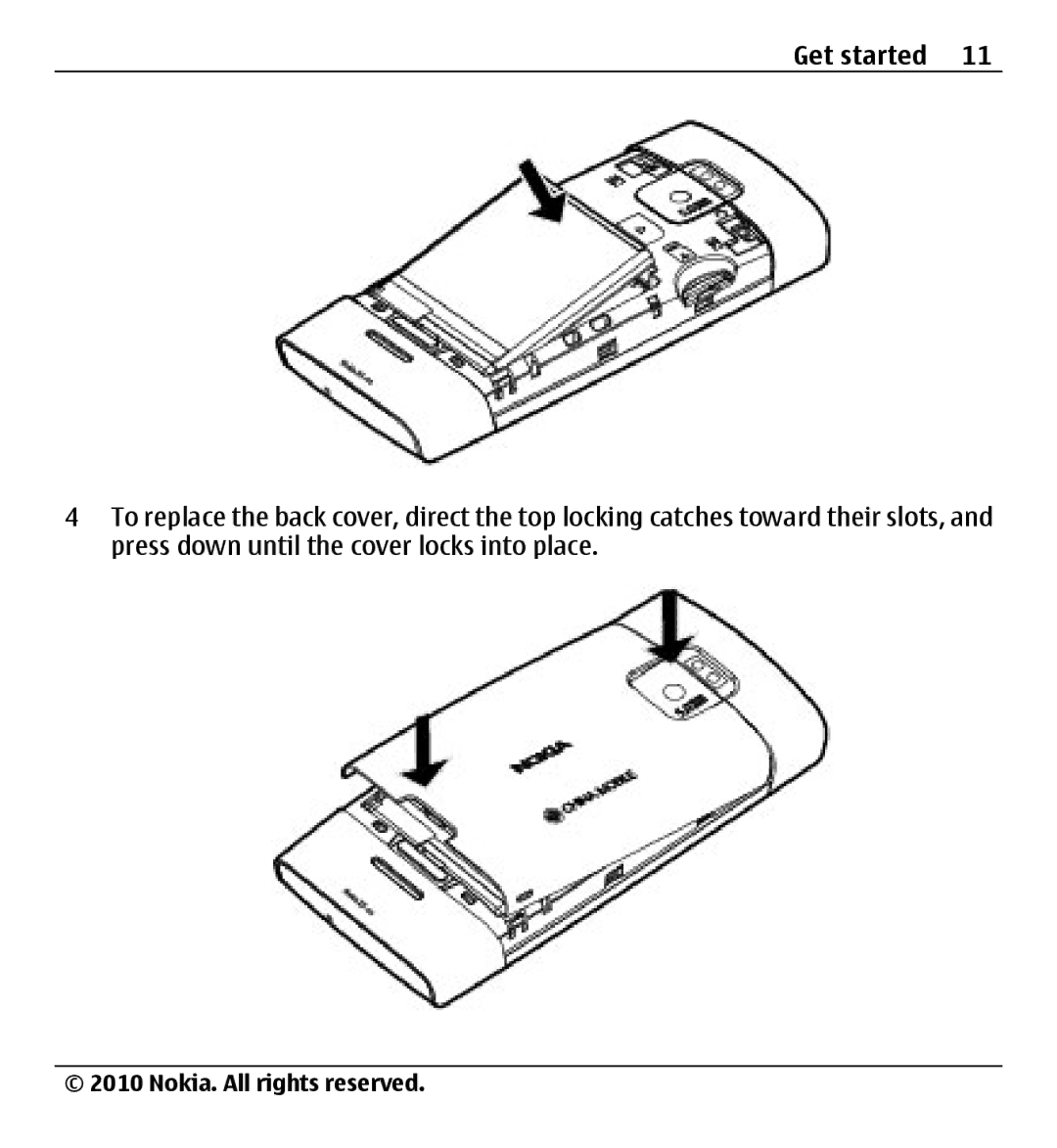 Nokia X500 manual Get started 