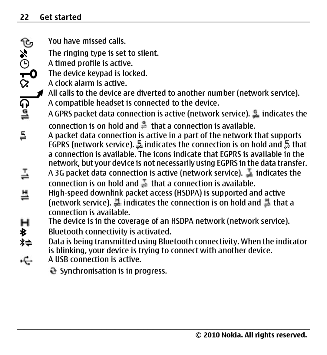 Nokia X500 manual USB connection is active. Synchronisation is in progress 