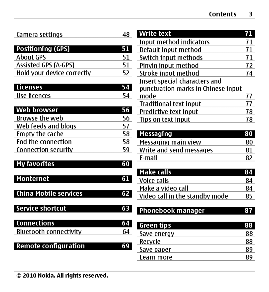 Nokia X500 manual Write text 