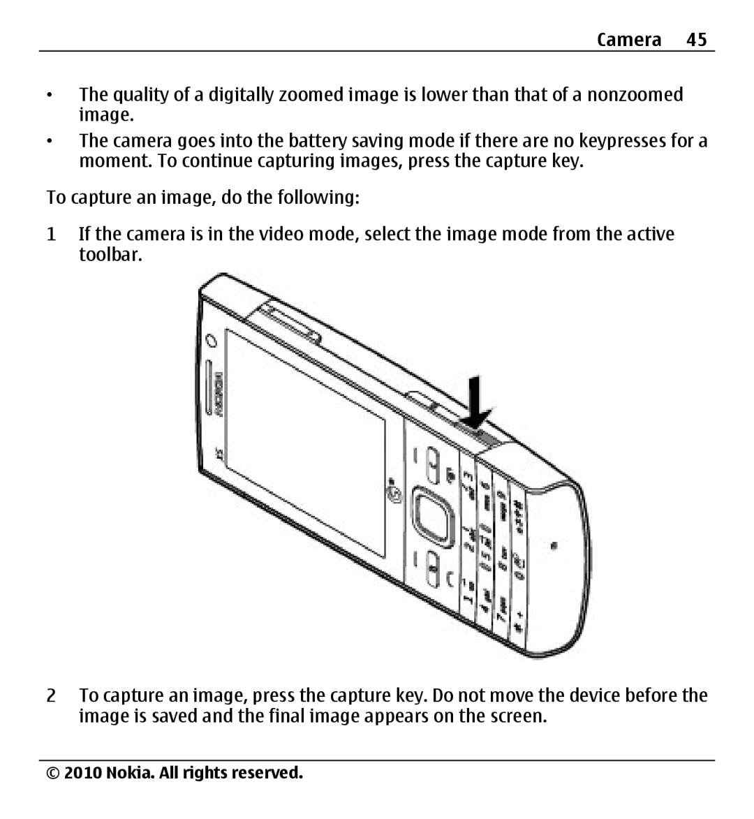 Nokia X500 manual Camera 