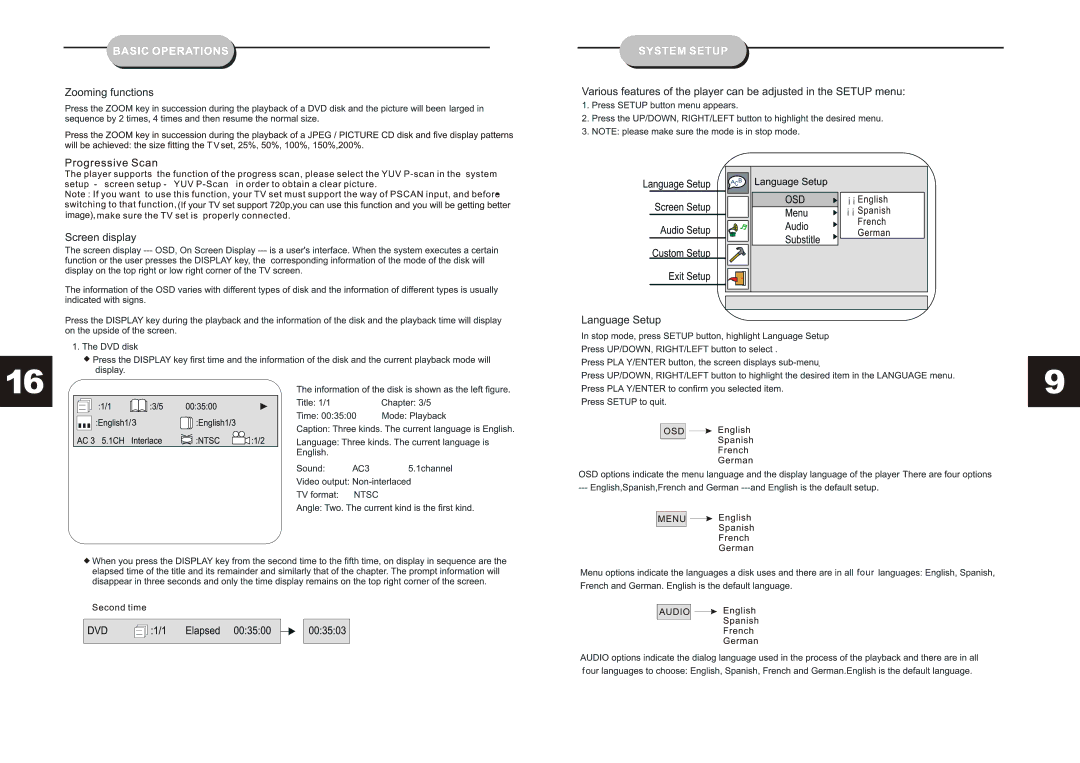 Norcent Technologies DP315 manual ¡ ¡ 