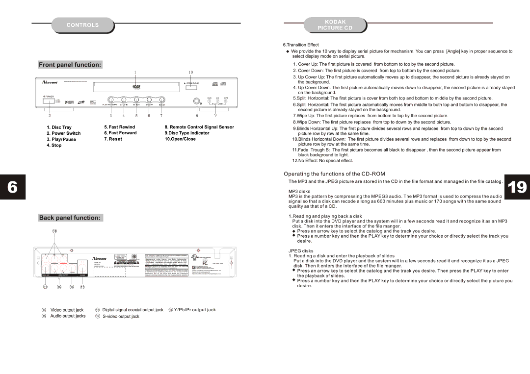 Norcent Technologies DP315 manual 