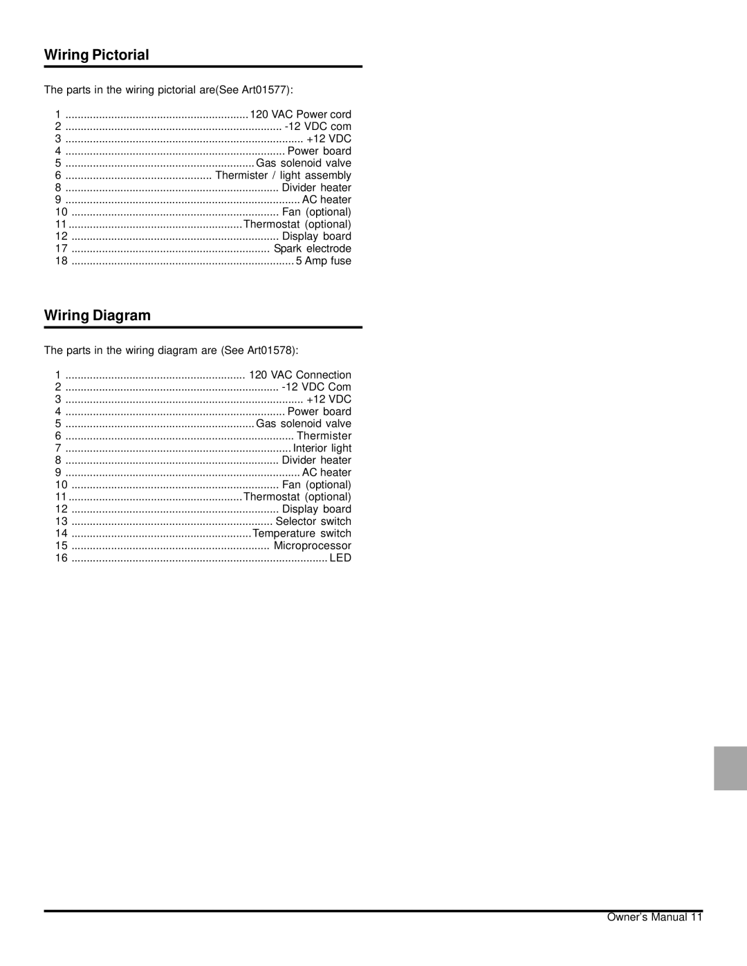 Norcold N61X, N81X owner manual Wiring Pictorial, Wiring Diagram 