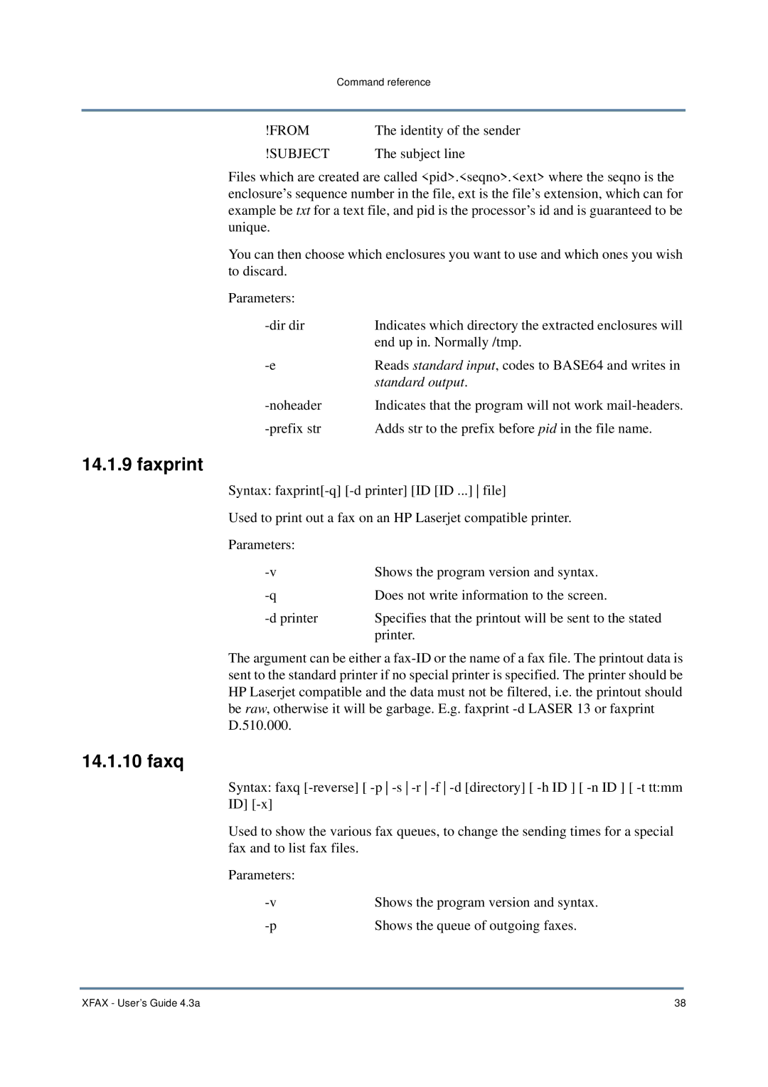 Nordic Star Products 4.3A manual Faxprint, Faxq, From, Subject 