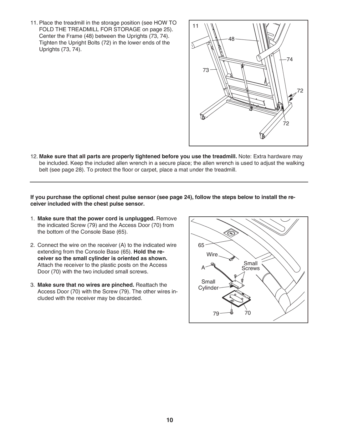 NordicTrack 0603.0 user manual Wire Small Screws Cylinder 