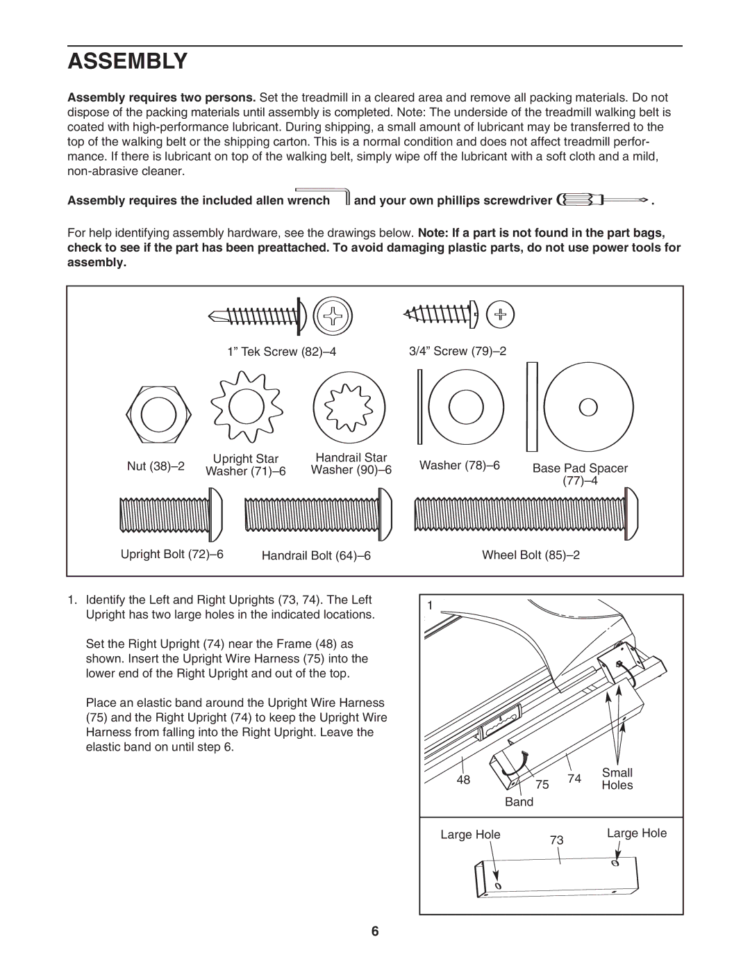 NordicTrack 0603.0 user manual Assembly 