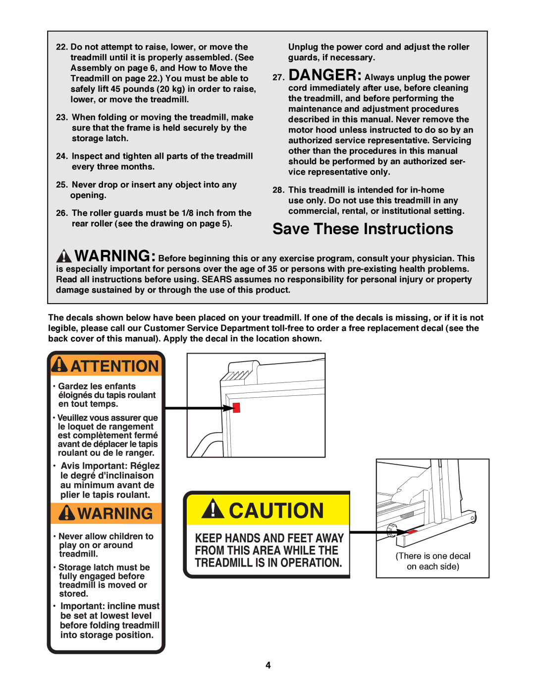 NordicTrack 2000 user manual There is one decal 