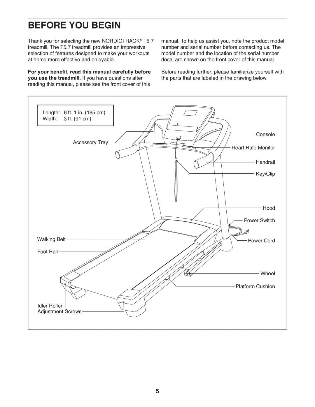 NordicTrack 29836.1 user manual Before YOU Begin 