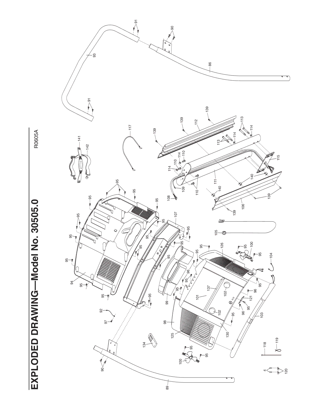 NordicTrack 30505.0 user manual 134 125 100 141 142 117 139 108 114 107 110 109 101 