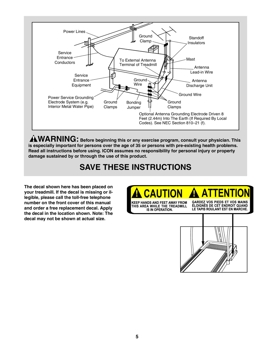 NordicTrack 30505.0 user manual Power Lines 