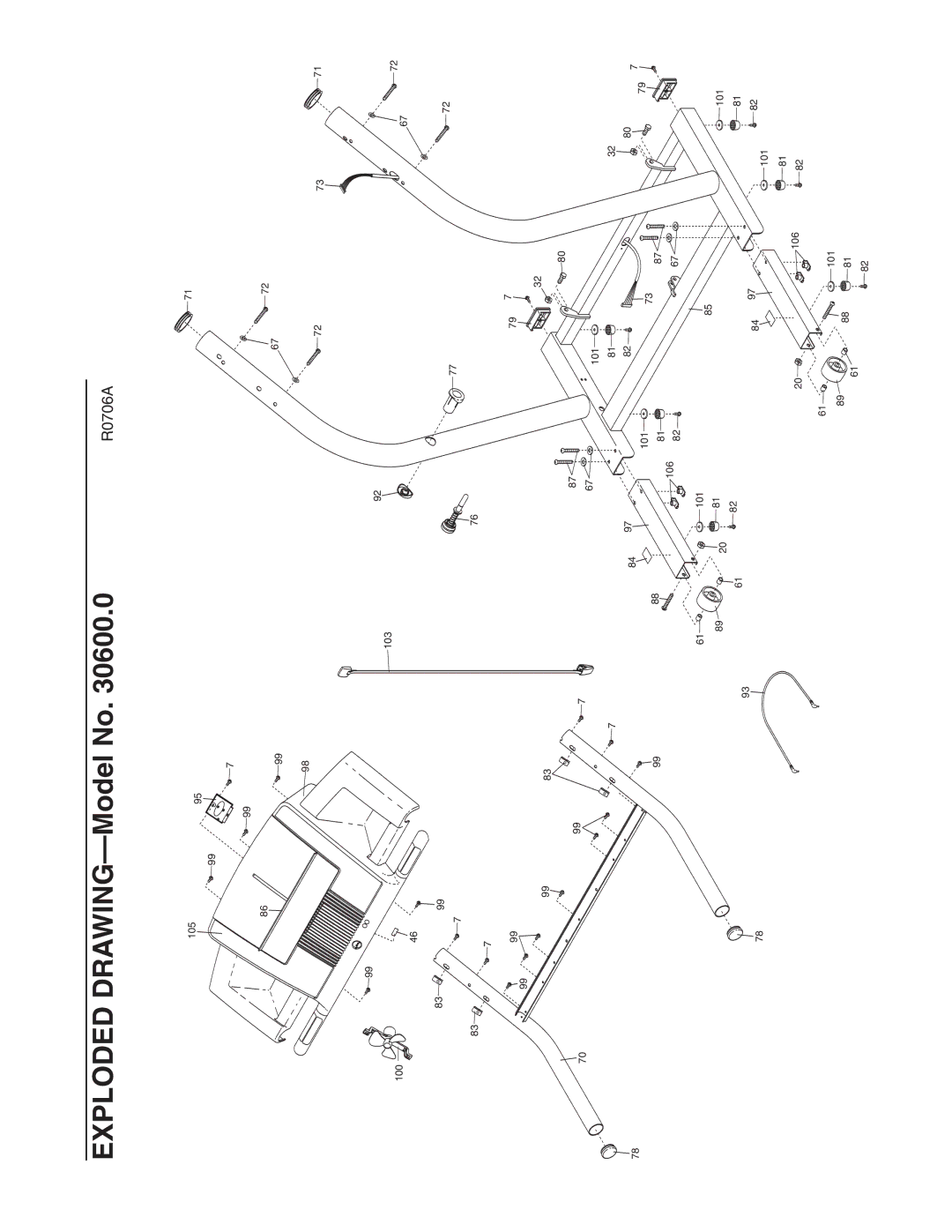 NordicTrack 30600.0 user manual 105 100 103 101 106 