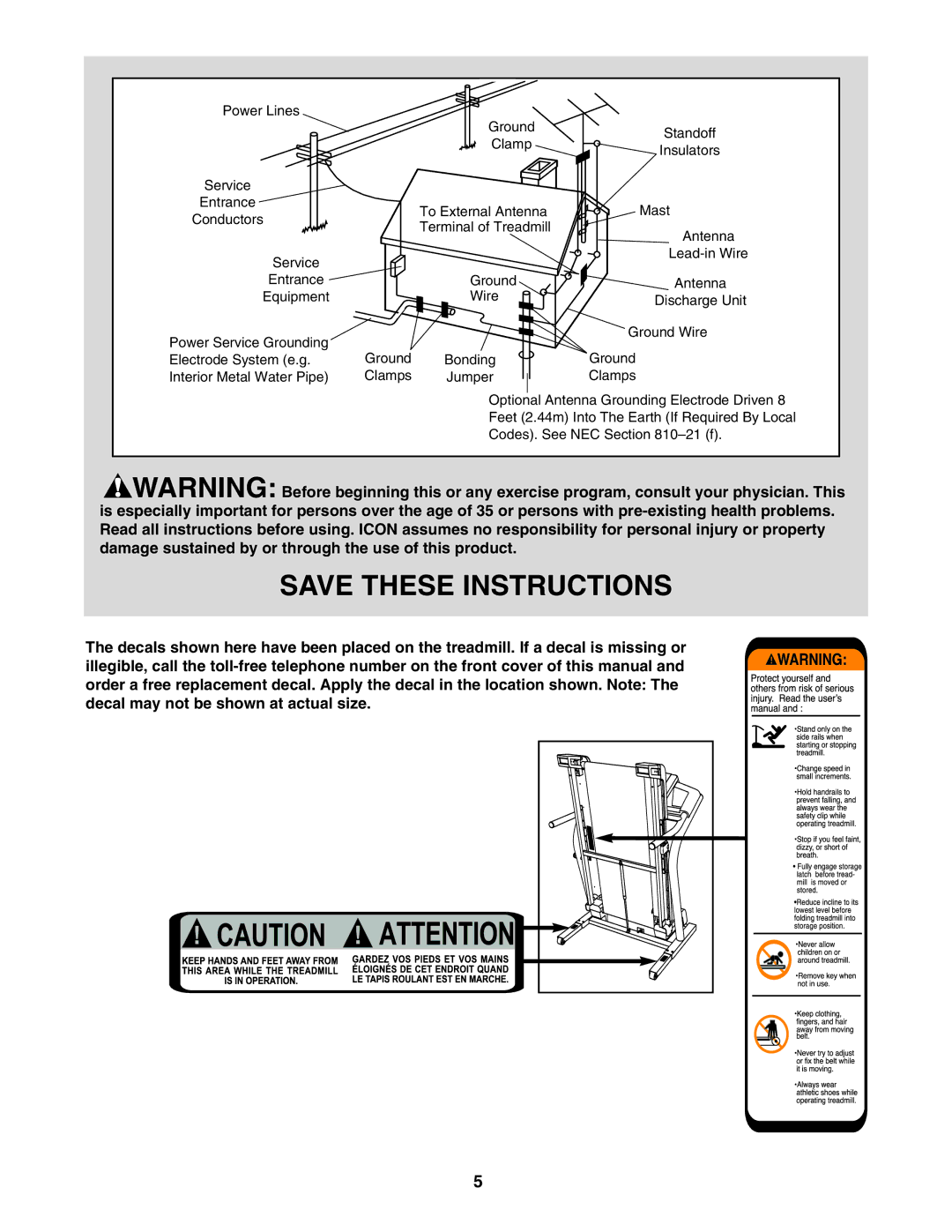 NordicTrack 30602.0 user manual Power Lines 