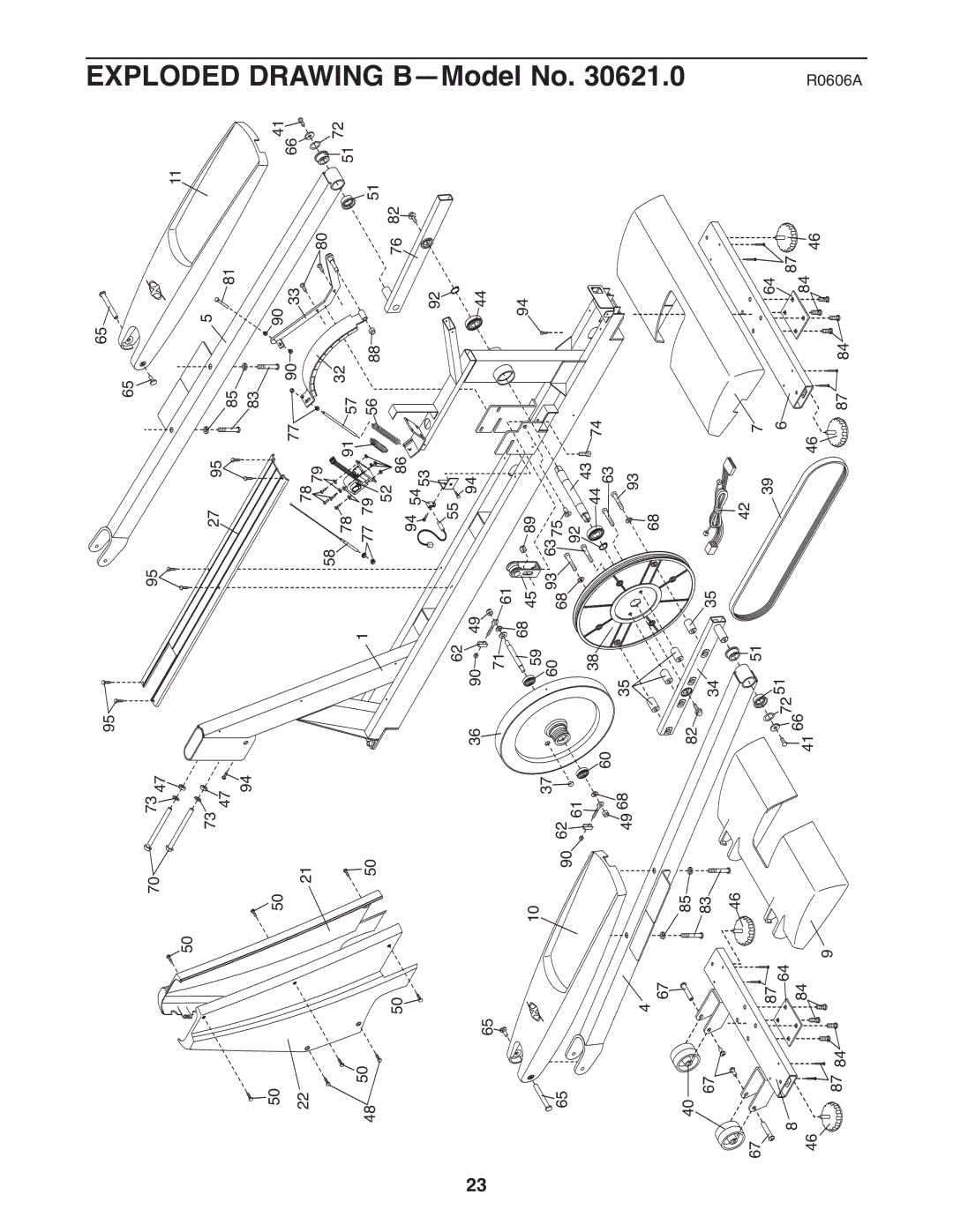 NordicTrack 30621.0 user manual Exploded Drawing B-Model No 