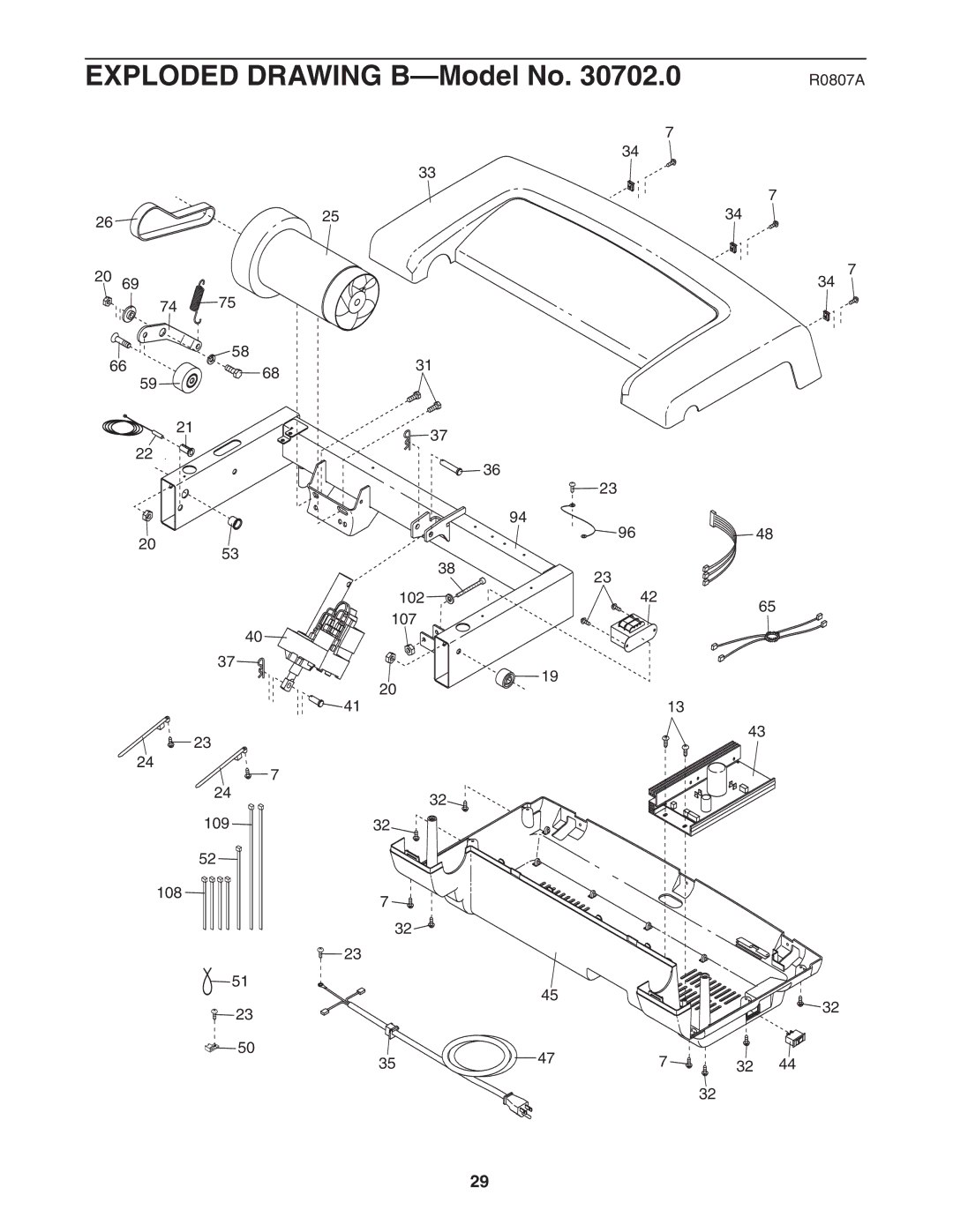 NordicTrack 30702.0 user manual Exploded Drawing B-Model No 