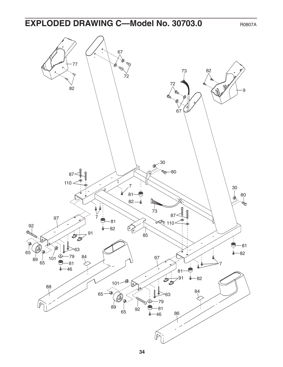 NordicTrack 30703.0 user manual Exploded Drawing C-Model No 