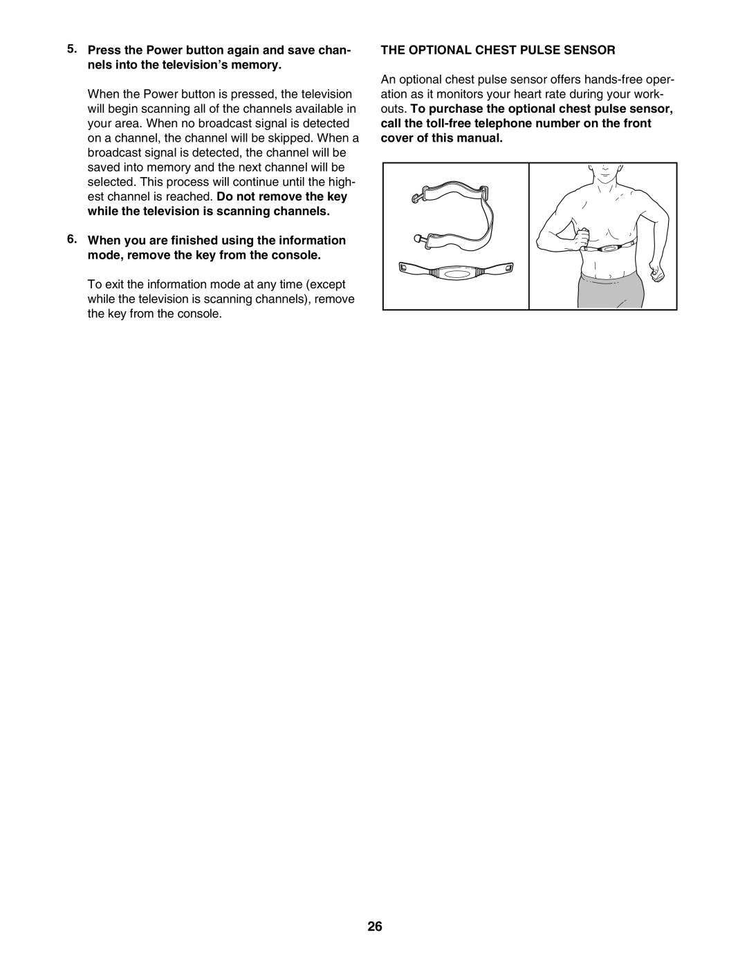 NordicTrack 30704.0 user manual Optional Chest Pulse Sensor 