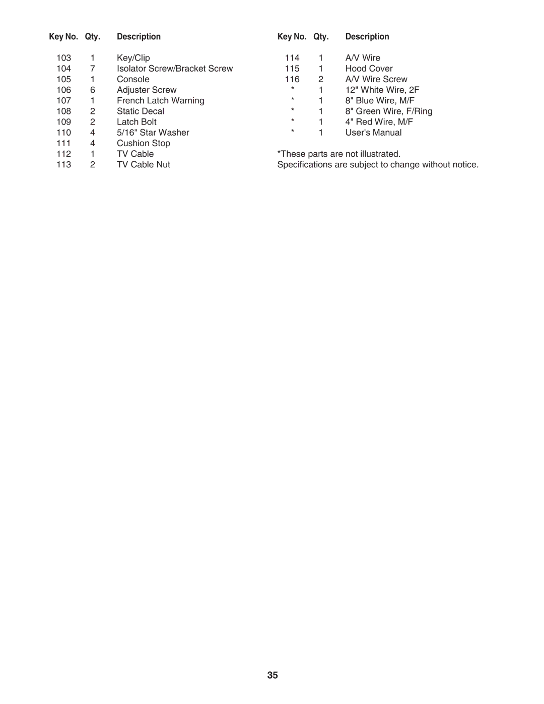 NordicTrack 30704.0 user manual Qty 