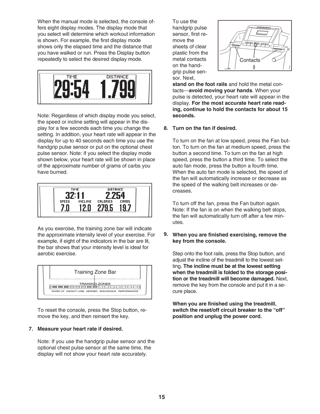 NordicTrack 30705.0 user manual Measure your heart rate if desired 