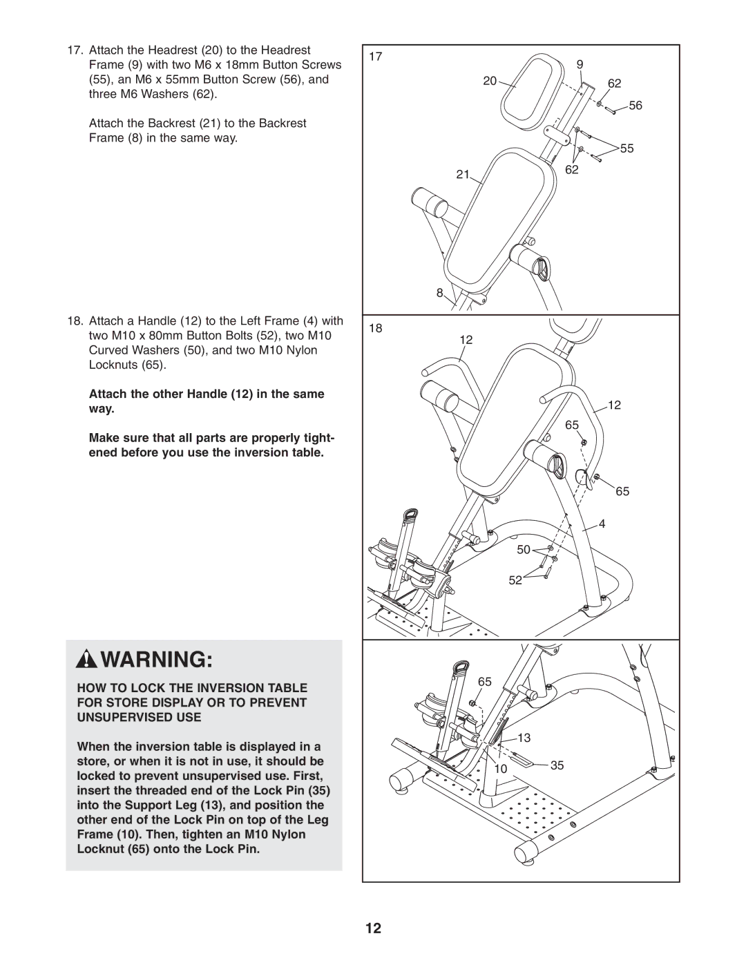 NordicTrack 30792.0 user manual 