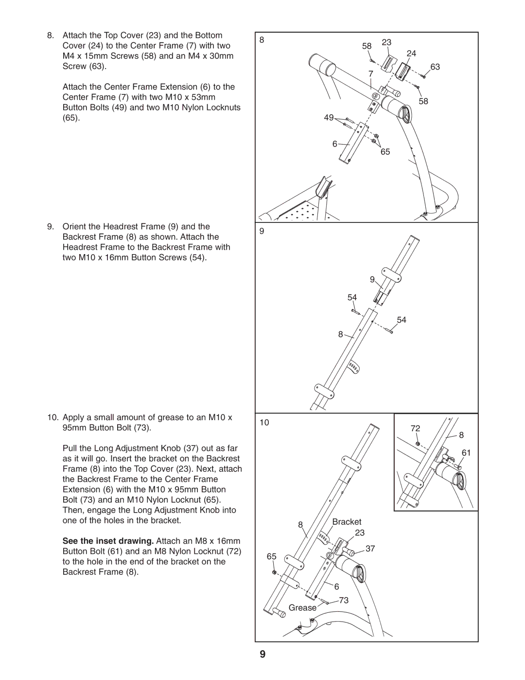 NordicTrack 30792.0 user manual Bracket Grease 