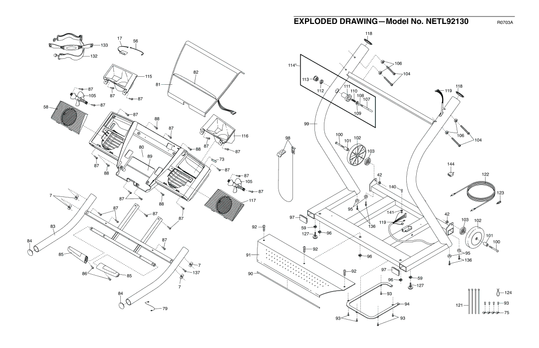 NordicTrack 4200 R user manual Exploded DRAWING-Model No. NETL92130, 118 