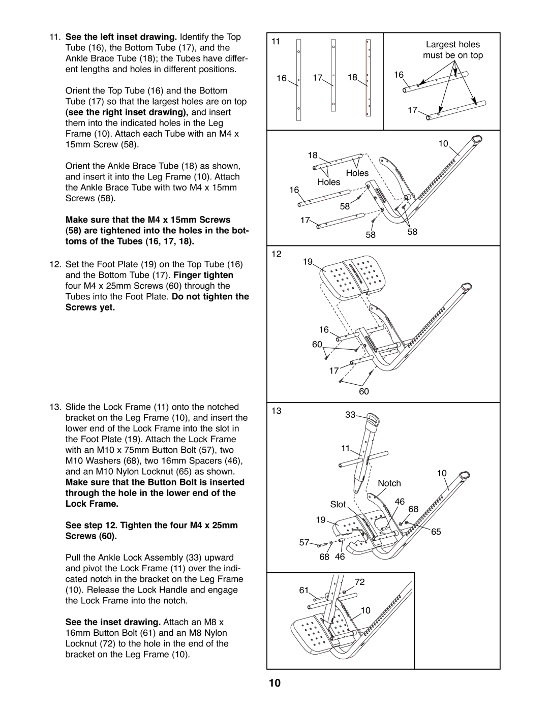 NordicTrack 831.14595.5 user manual Screws yet 