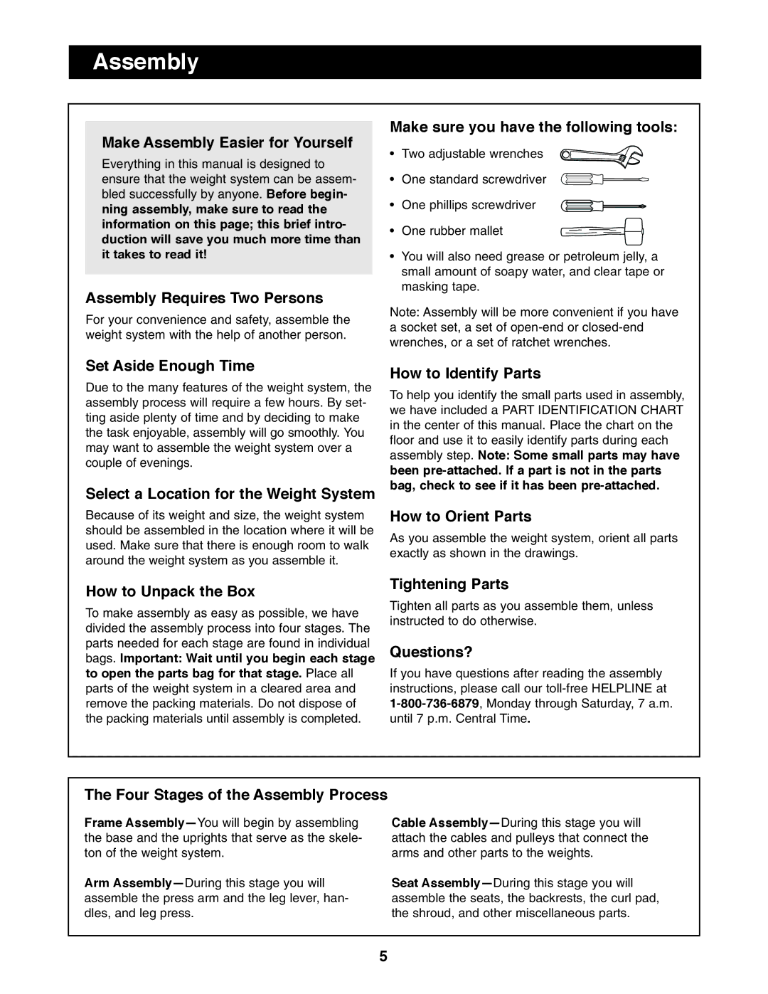 NordicTrack 831.159760 user manual Make Assembly Easier for Yourself 