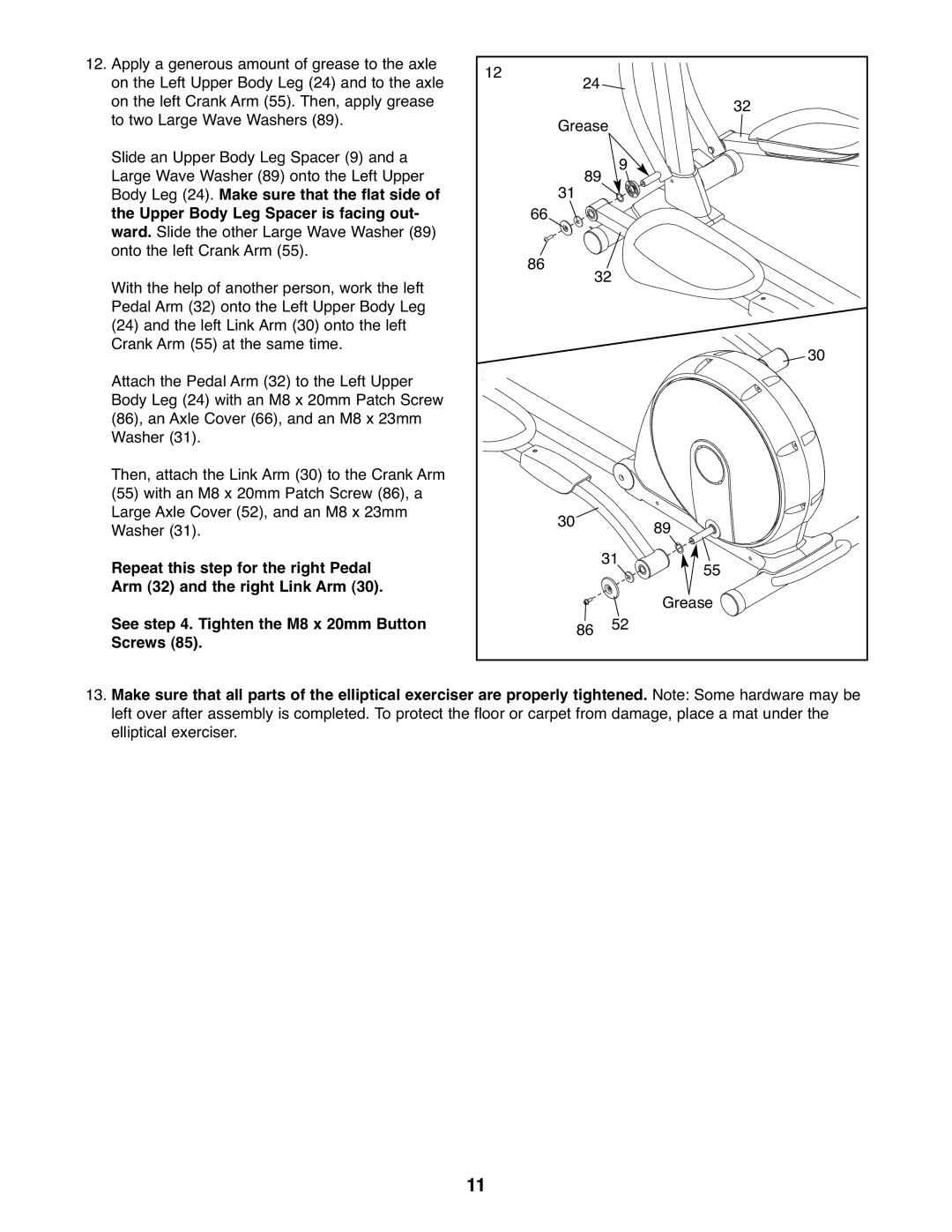 NordicTrack 831.23665.2 user manual Grease 